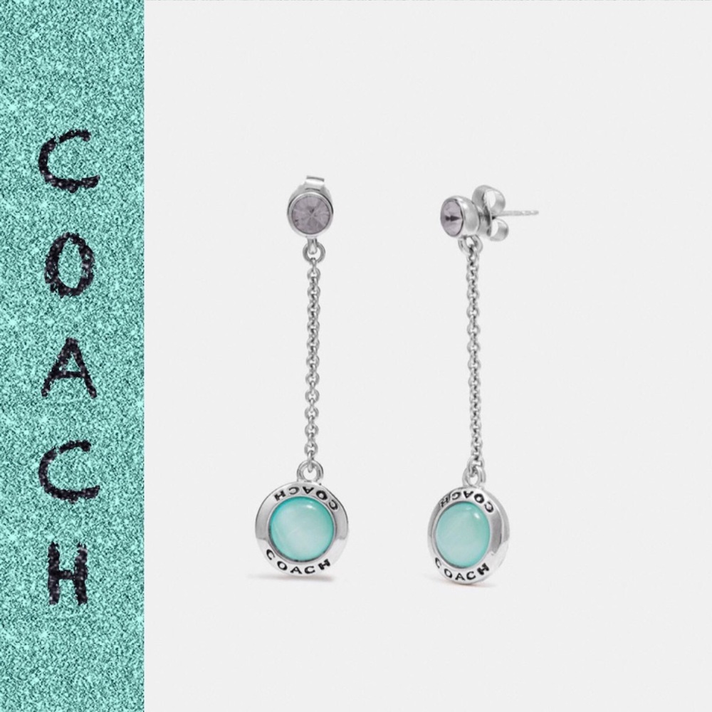 💙 NWT COACH Open Circle Long Dangle Earrings💙